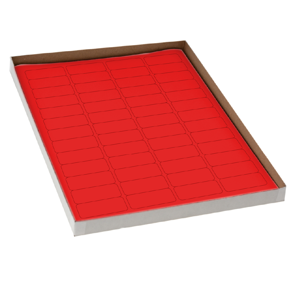 Globe Scientific Label Sheets, Cryo, 43x19mm, for Cryovials, 20 Sheets, 52 Labels per Sheet, Red 